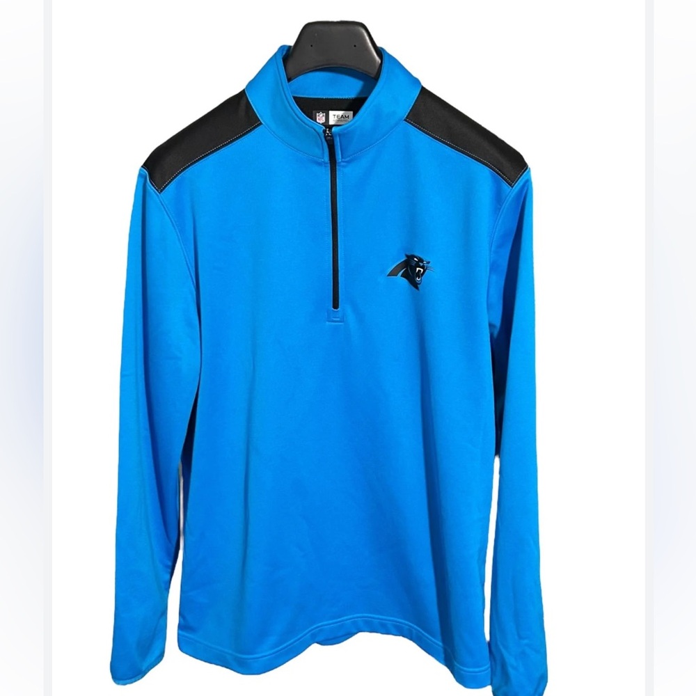 New Carolina Panthers NFL Team Apparel Carolina Blue 1/4 Zip Pullover